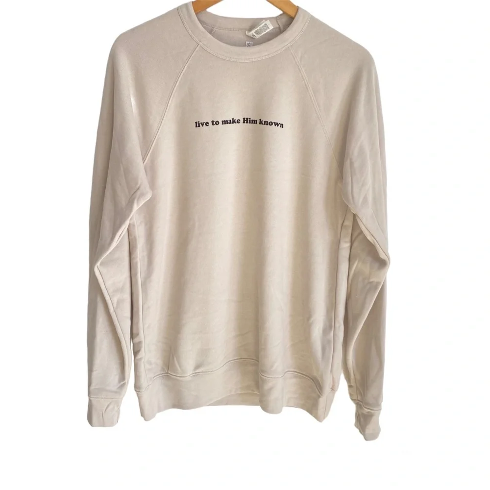 Bella + Canvas Fleece Collection LIVE TO MAKE HIM KNOWN Crewneck Sweatshirt - Picture 1 of 5